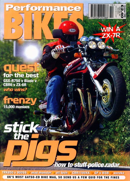 Performance Bikes Magazine October 1996 Issue